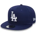 los-angeles-dodgers-mlb-9fifty-essential-verstellbare-blaue-flat-cap-von-new-era
