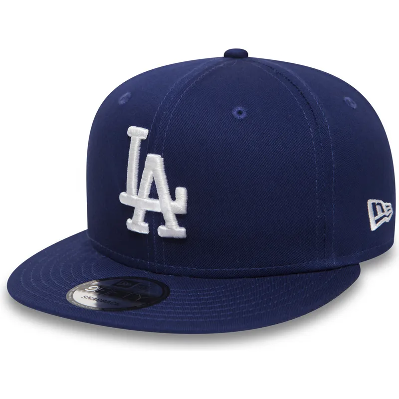 los-angeles-dodgers-mlb-9fifty-essential-verstellbare-blaue-flat-cap-von-new-era