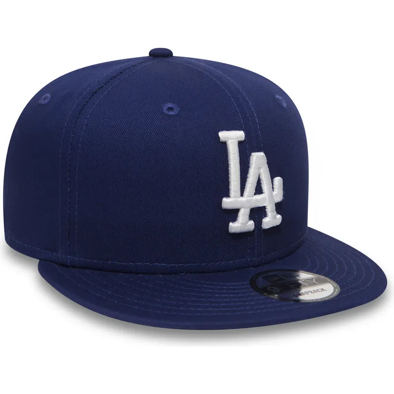 los-angeles-dodgers-mlb-9fifty-essential-verstellbare-blaue-flat-cap-von-new-era