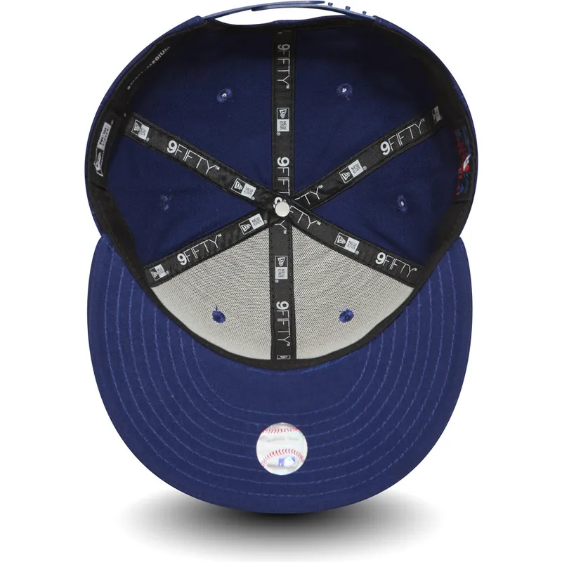 los-angeles-dodgers-mlb-9fifty-essential-verstellbare-blaue-flat-cap-von-new-era