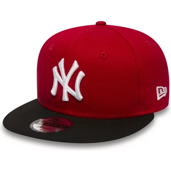 casquette-plate-rouge-snapback-9fifty-cotton-block-new-york-yankees-mlb-new-era
