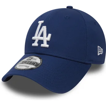Verstellbare blaue 9FORTY Essential Kappe mit gebogenem Schirm von Los Angeles Dodgers MLB von New Era.