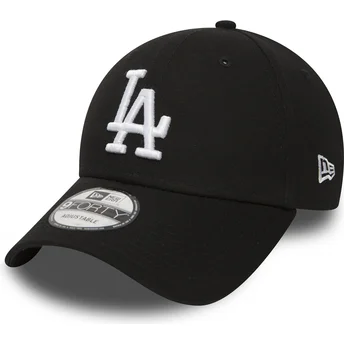 czarna-zakrzywiona-czapka-z-daszkiem-regulowana-9forty-essential-los-angeles-dodgers-mlb-od-new-era