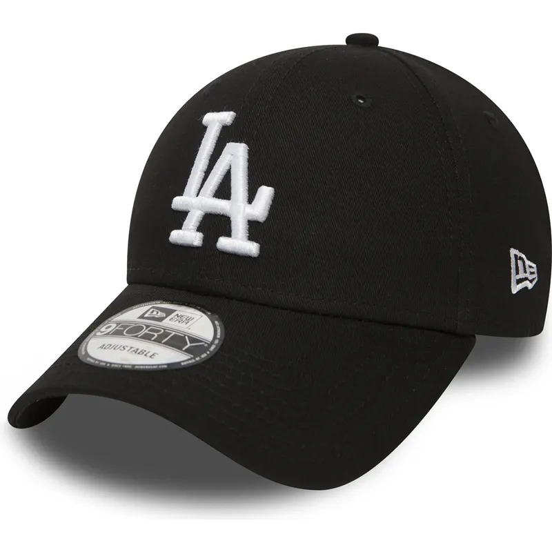 cappellino-curvo-nero-regolabile-9forty-essential-dei-los-angeles-dodgers-mlb-di-new-era