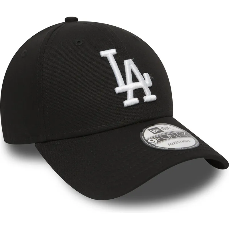 cappellino-curvo-nero-regolabile-9forty-essential-dei-los-angeles-dodgers-mlb-di-new-era
