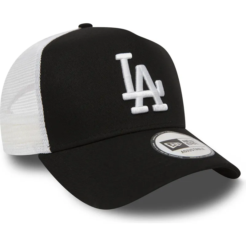 schwarze-trucker-kappe-clean-a-frame-los-angeles-dodgers-mlb-von-new-era