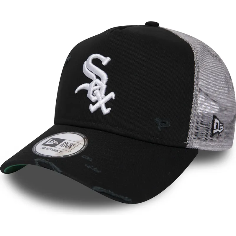 epci-curbata-negru-snapback-distressed-a-frame-de-chicago-white-sox-mlb-de-new-era