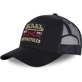 Czarna czapka z zakrzywionym daszkiem BLACKY2 regulowana marki Von Dutch