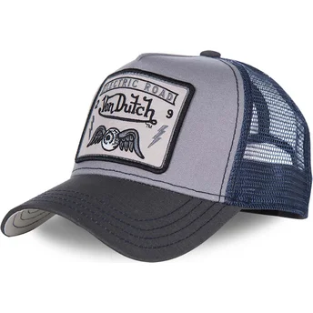 Καπέλο trucker γκρι και μπλε SQUARE3B από Von Dutch
