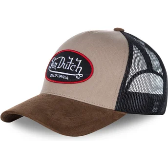 casquette-trucker-beige-suede-von-dutch