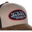 epci-curbata-bej-snapback-suede-de-von-dutch