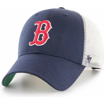 47 Brand Boston Red Sox MLB MVP Branson Navy Blue Trucker Hat