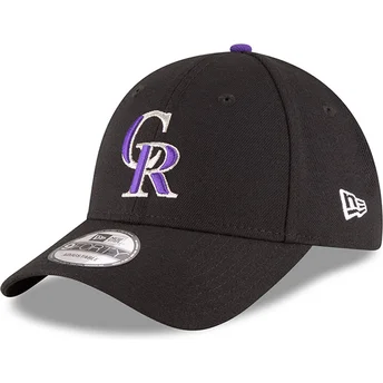 Șepci curbată negru reglabilă 9FORTY The League de Colorado Rockies MLB de New Era