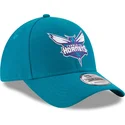 blaue-verstellbare-curved-cap-9forty-the-league-der-charlotte-hornets-nba-von-new-era