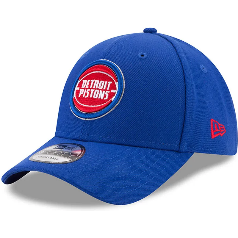 blaue-verstellbare-curved-cap-9forty-the-league-der-detroit-pistons-nba-von-new-era