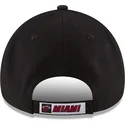 schwarze-verstellbare-curved-cap-9forty-the-league-der-miami-heat-nba-von-new-era