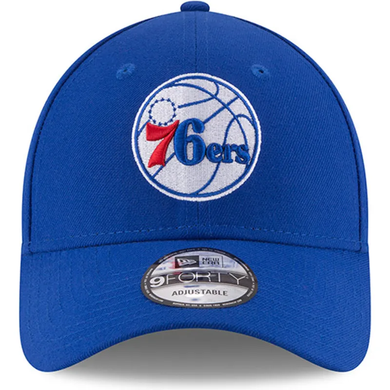 cappellino-visiera-curva-blu-regolabile-9forty-the-league-di-philadelphia-76ers-nba-di-new-era