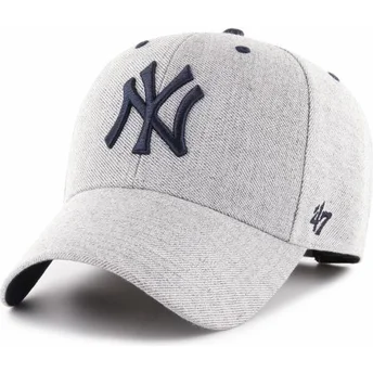 casquette-courbee-grise-ajustable-new-york-yankees-mlb-mvp-storm-cloud-47-brand