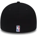 casquette-courbee-noire-et-bleue-ajustee-39thirty-black-base-golden-state-warriors-nba-new-era