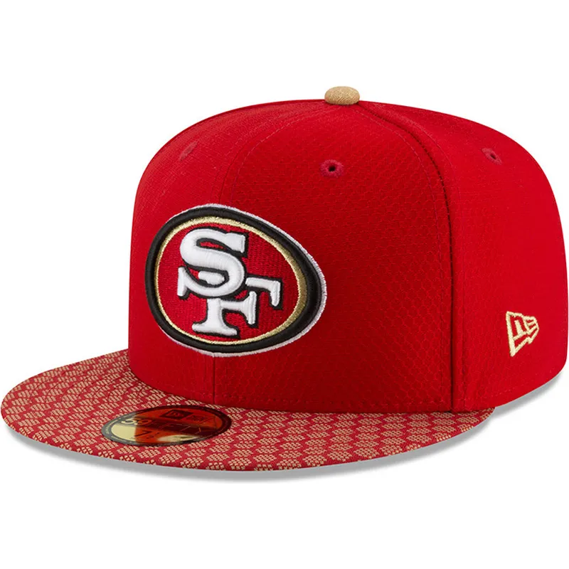 cap-plata-red-ajustada-59fifty-sideline-de-san-francisco-49ers-nfl-de-new-era