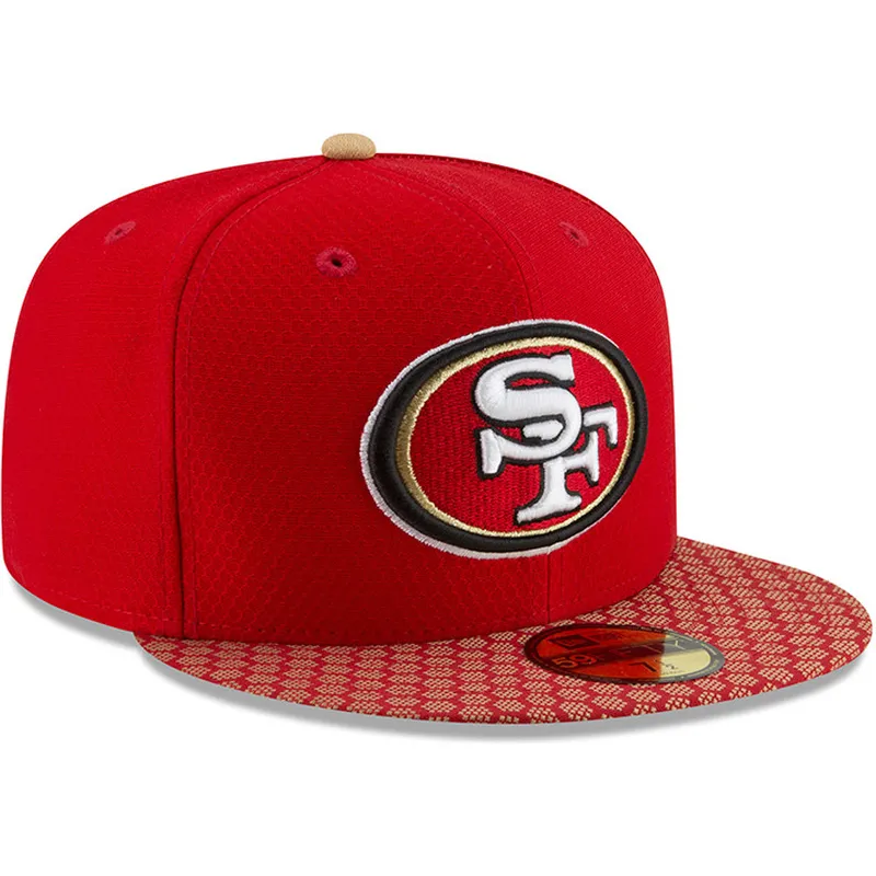 cap-plata-red-ajustada-59fifty-sideline-de-san-francisco-49ers-nfl-de-new-era