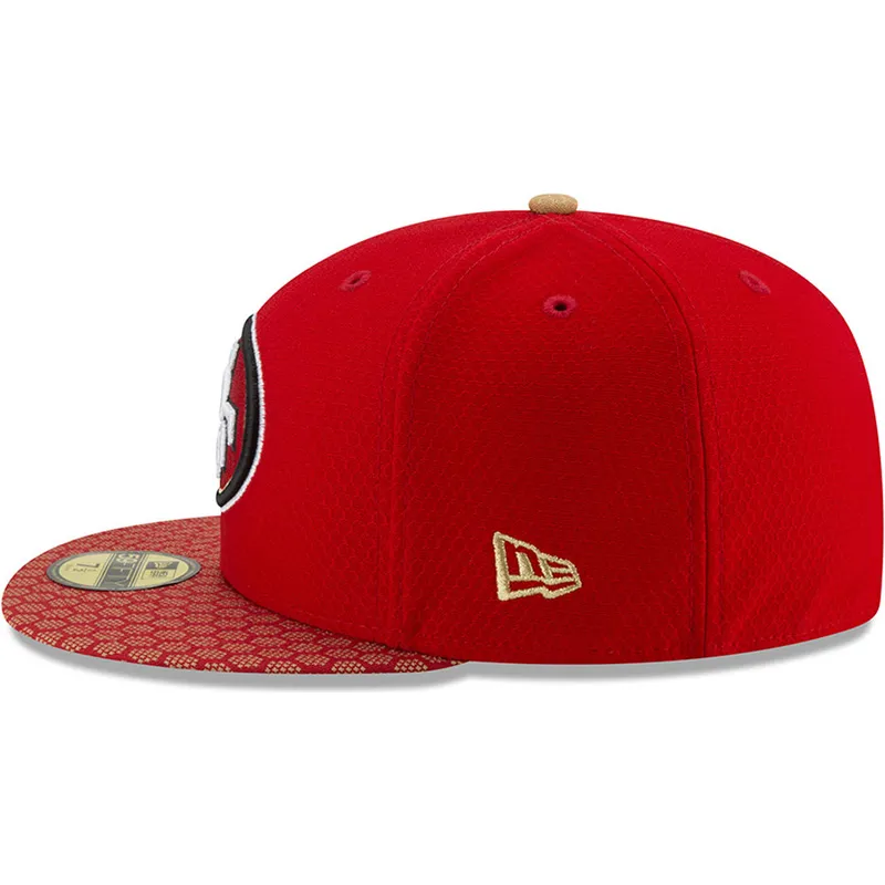 cap-plata-red-ajustada-59fifty-sideline-de-san-francisco-49ers-nfl-de-new-era