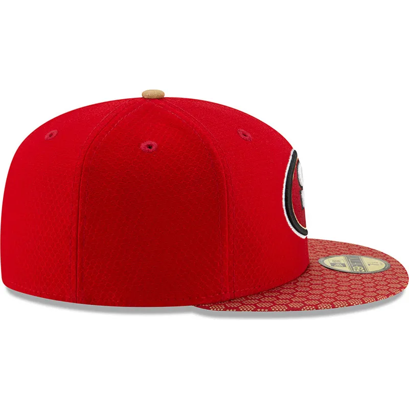cap-plata-red-ajustada-59fifty-sideline-de-san-francisco-49ers-nfl-de-new-era