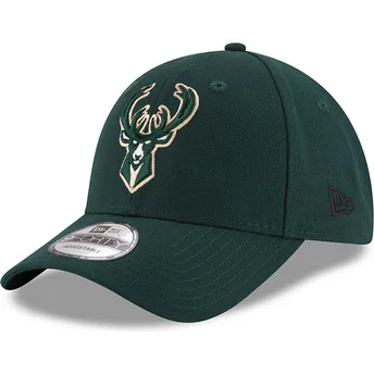 Cap curbată green adjustable strap 9FORTY The League de Milwaukee Bucks NBA de New Era
