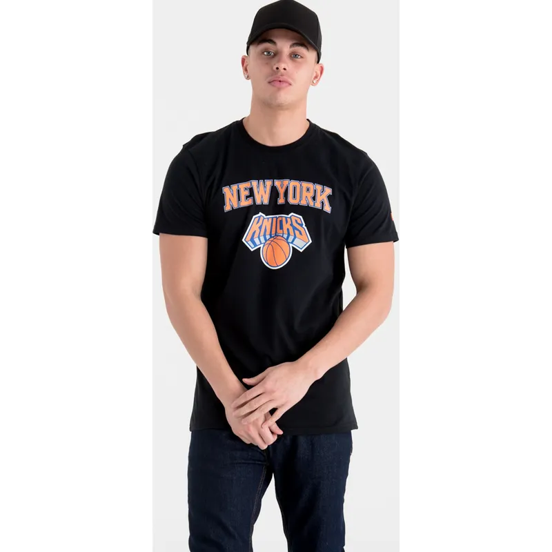 tricouri-maneca-scurta-negru-de-new-york-knicks-nba-de-new-era
