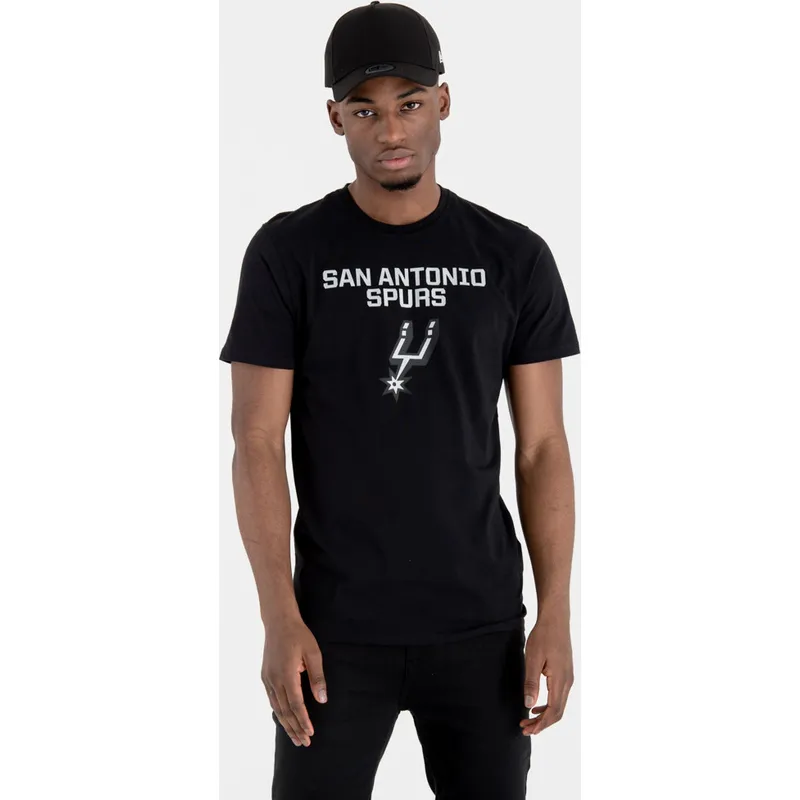 tricouri-maneca-scurta-negru-de-san-antonio-spurs-nba-de-new-era