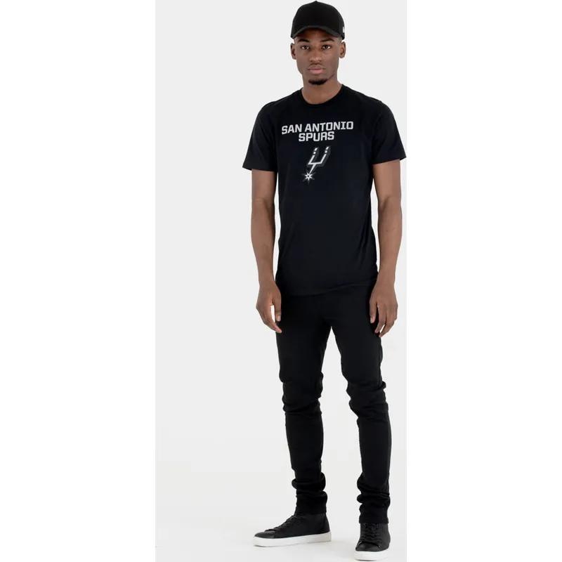 tricouri-maneca-scurta-negru-de-san-antonio-spurs-nba-de-new-era