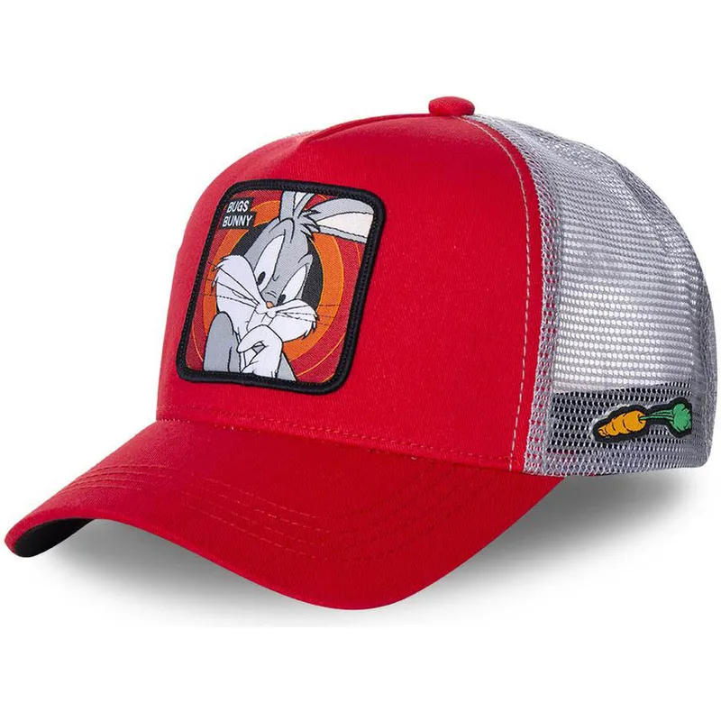 cappellino-trucker-rosso-bugs-bunny-bug1-looney-tunes-di-capslab