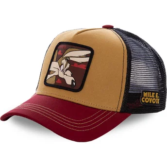Cappellino trucker marrone, nero e rosso Coyote COY2 Looney Tunes di Capslab