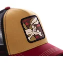 brazowo-czarno-czerwona-czapka-trucker-coyote-coy2-looney-tunes-od-capslab