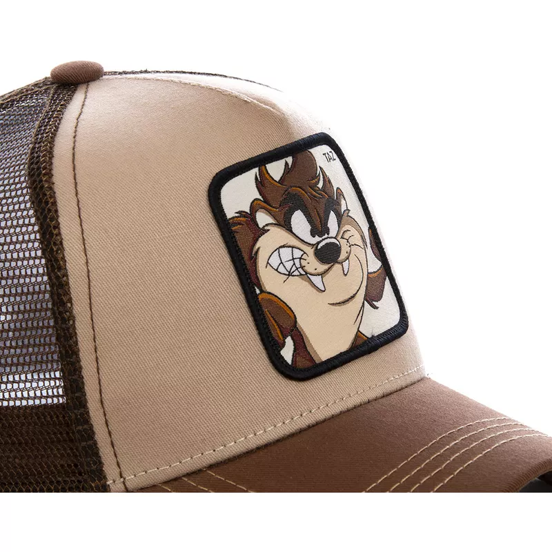 capslab-tasmanian-devil-taz2-looney-tunes-brown-trucker-hat