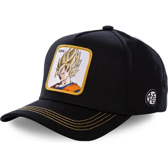 Snapback nera con visiera curva Son Goku Super Saiyan GO2 Dragon Ball di Capslab