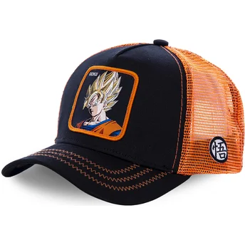 Șepci curbată camionagiu negru snapback Son Goku Super Saiyan GO3 Dragon Ball Son Goku Dragon Ball de Capslab