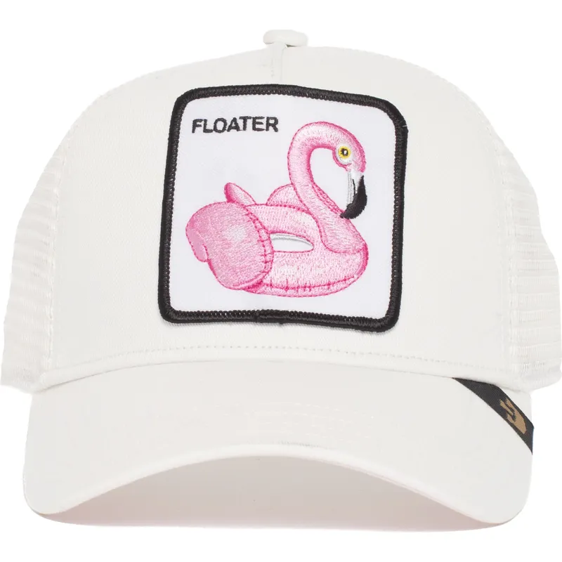 gorra-trucker-bianca-galleggiante-fenicottero-floater-di-goorin-bros