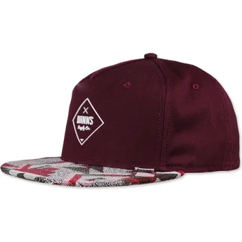 Șepci 5 panouri roșu snapback Rubber Aztek de Djinns