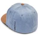 volcom-curved-brim-melindigo-full-stone-xfit-blue-fitted-cap-with-brown-visor