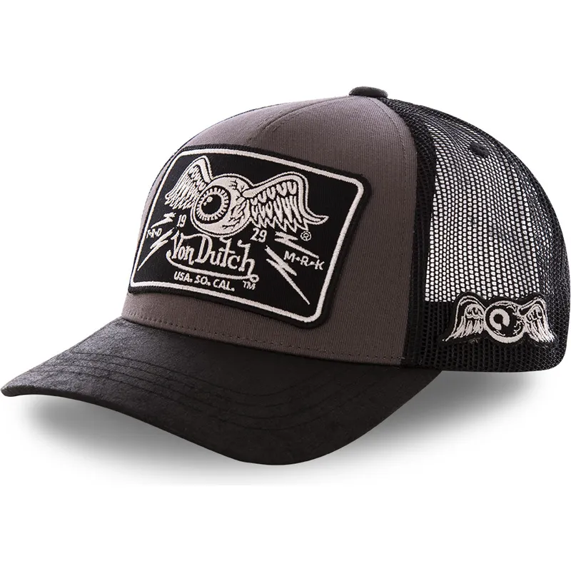 epci-curbata-gri-snapback-damaged-de-von-dutch