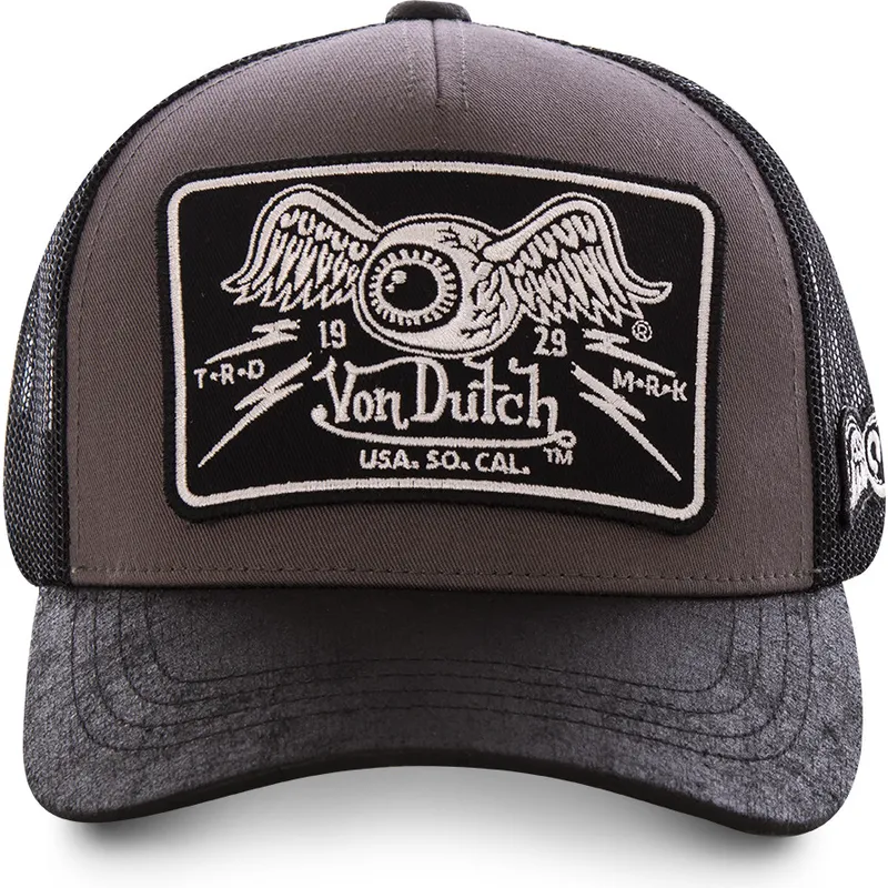 epci-curbata-gri-snapback-damaged-de-von-dutch