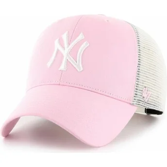 casquette-trucker-rose-claire-mvp-flagship-new-york-yankees-mlb-47-brand