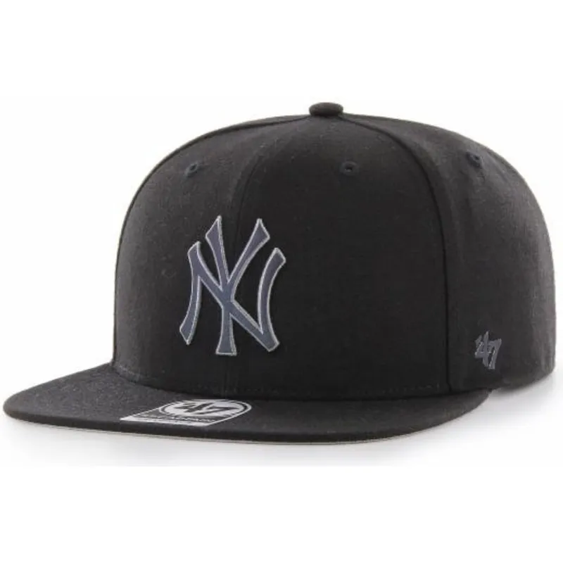 epci-plata-negru-snapback-captain-iridescent-de-new-york-yankees-mlb-de-47-brand