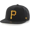 gorra-plana-negra-snapback-captain-no-shot-de-pittsburgh-pirates-mlb-de-47-brand
