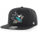 epci-plata-negru-snapback-captain-no-shot-de-san-jose-sharks-nhl-de-47-brand