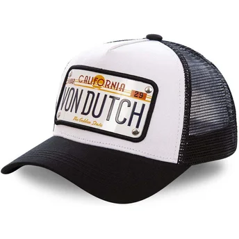 Șepci curbată alb reglabilă placa California CAL1 de Von Dutch