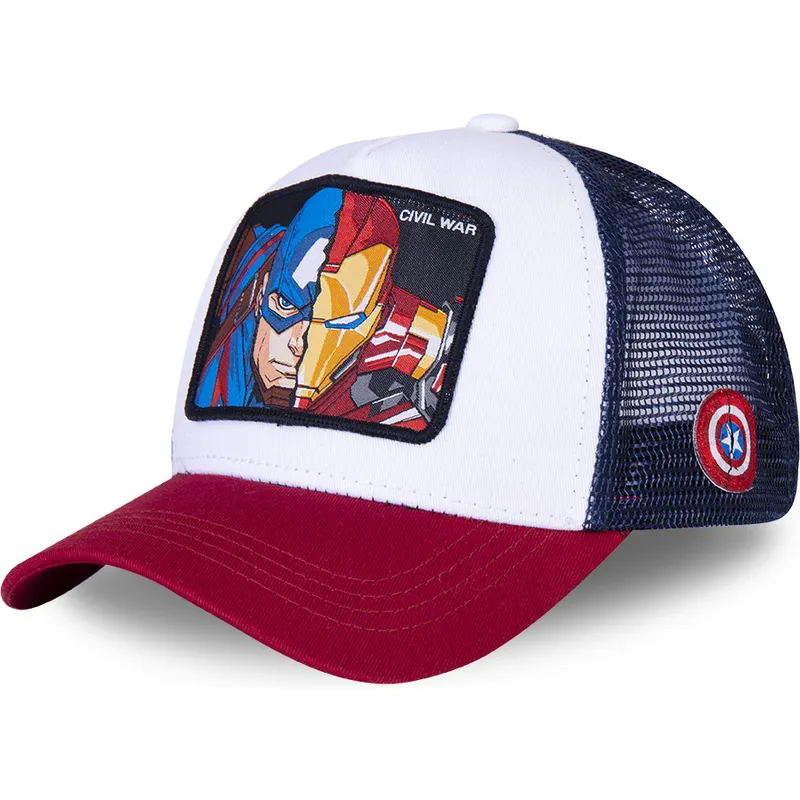 epci-curbata-alb-snapback-civil-war-war1-capitanul-america-i-iron-man-marvel-comics-de-capslab