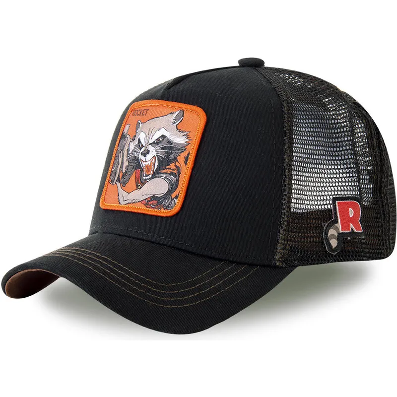 epci-curbata-negru-snapback-roc4-rocket-raccoon-marvel-comics-de-capslab