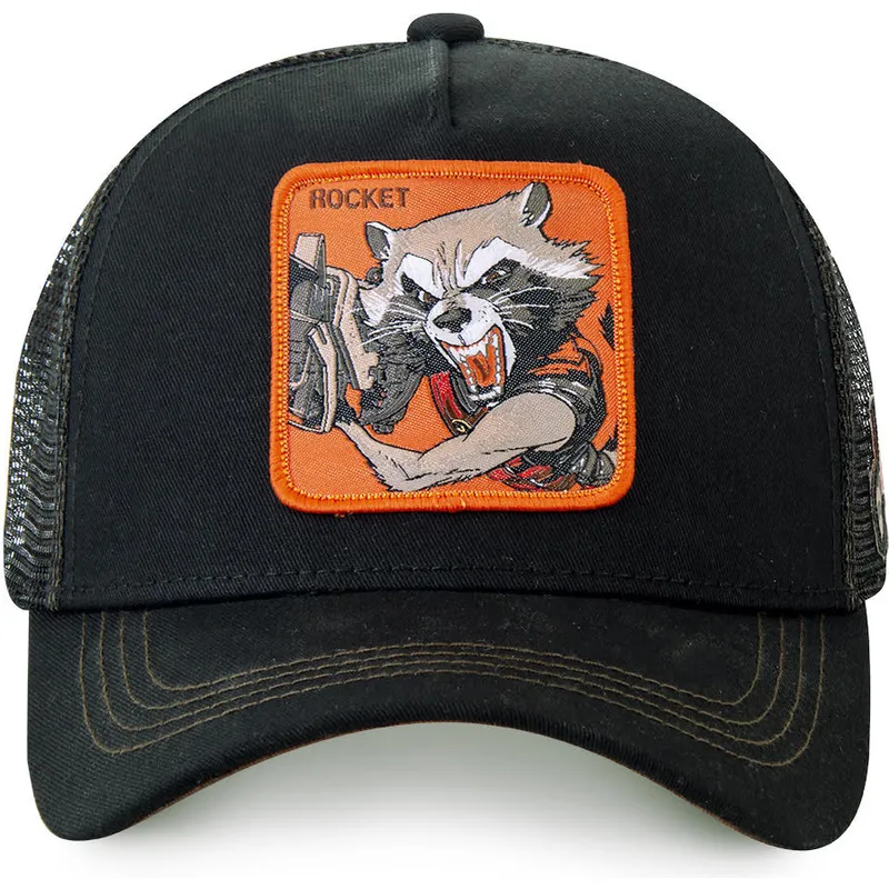 epci-curbata-negru-snapback-roc4-rocket-raccoon-marvel-comics-de-capslab